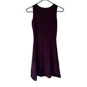 Lauren Ralph Lauren Womens Skater Dress Size XS Deep Purple Knit Lace Whimsigoth